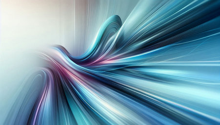 abstract background with smooth lines in blue and white colors, computer generated images