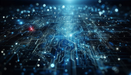 Circuit board background. Technology and science concept. 3D Rendering
