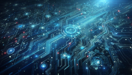 Circuit board background. 3d rendering, 3d illustration.