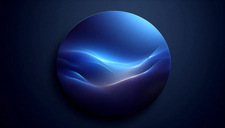 Abstract blue wave on dark background. Futuristic technology style. Elegant background for business...
