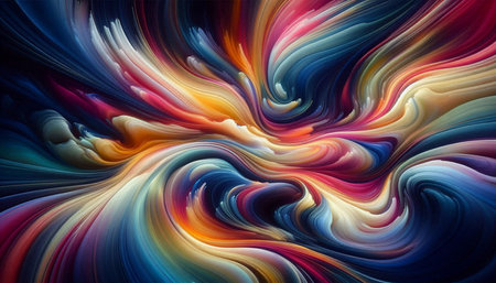 abstract multicolor background with smooth lines in the form of waves