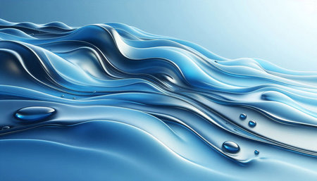 Blue wavy background. 3d rendering, 3d illustration.