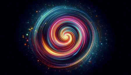 abstract colorful spiral background. 3d rendering, 3d illustration.