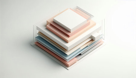 Stack of books on a white background. 3d render illustration.