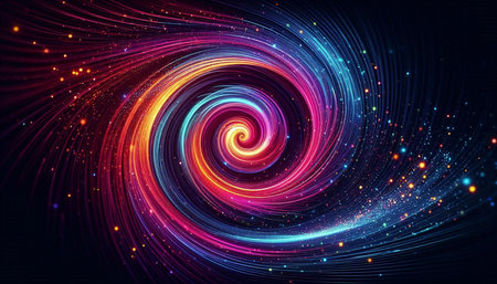 Abstract colorful spiral background. 3d rendering, 3d illustration.
