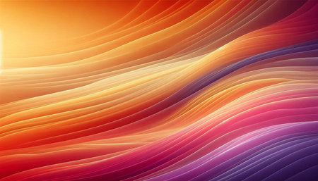 abstract background with smooth lines in red, orange and yellow colors