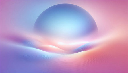 abstract background with a sphere in the center, 3d render