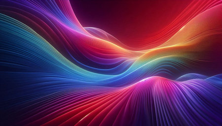 abstract background with glowing waves and lines, computer generated abstract background