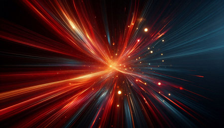 abstract rays of light as a concept for speed and energy flow