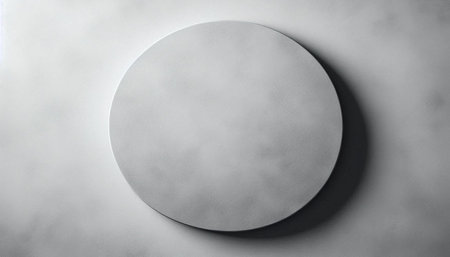 3d rendering of white podium on gray background. Platform for product presentation.