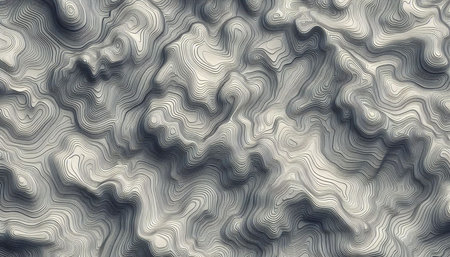 3d rendering. Computer generated abstract background with wavy lines.