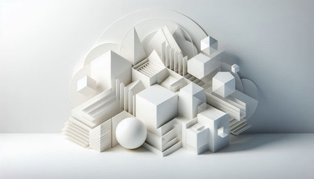 Abstract background. 3d rendering, 3d illustration. White background.