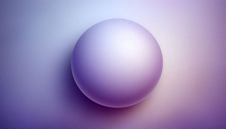 Purple ball on a purple background. Abstract background. 3d rendering.