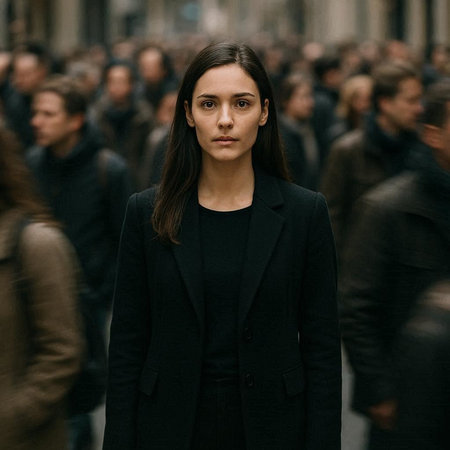 A model walks the runway at the Roberto Cavalli fashion show during Milan Women's Fashion Week in Milan.の写真素材