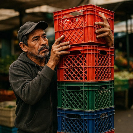 Vietnamese street vendor in the city of Hoi An in Vietnam