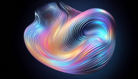 3D rendering of abstract fractal shape. Computer generated graphics.