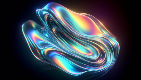 3d rendering of abstract background with some smooth flowing lines in it