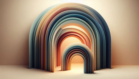3d render of abstract geometric background. Minimal design concept.