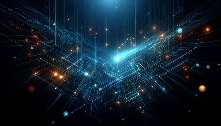 Abstract digital technology background. 3d rendering, 3d illustration.