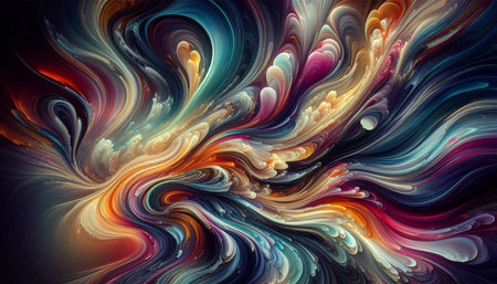 Abstract fractal. Fractal art background for creative design. Decoration for wallpaper, desktop,...