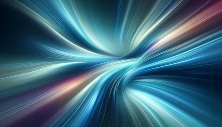 Abstract blue background with lines and waves, computer generated abstract background, 3D rendering