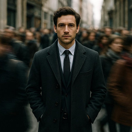 People gather outside Gucci fashion show building for Milan Men's Fashion Week in Milan.