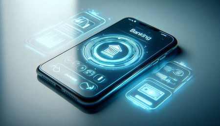 Smartphone with smart house icon on the screen. 3d rendering