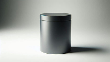 Blank black cosmetic container on white background. 3d illustration.