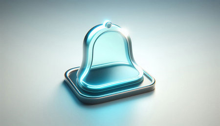 Alarm bell on a white background. 3d rendering, 3d illustration.