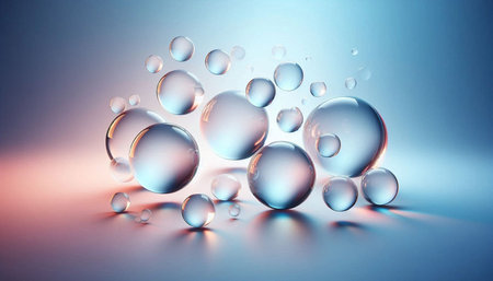 3d render of water drops. Abstract background with water drops.