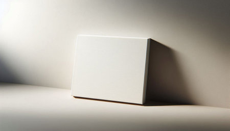 Blank white box mockup on white background. 3d rendering