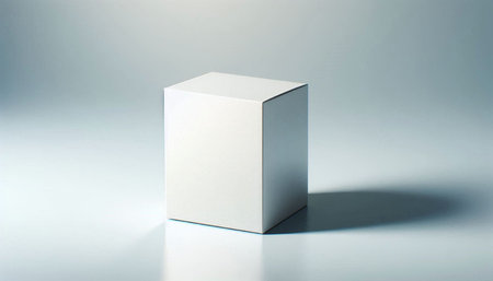 White box on a white background. 3d rendering mock up.