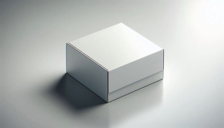 White box on a white background. 3d rendering. Computer digital drawing.