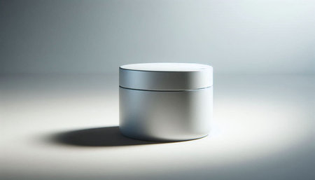 Blank cosmetic jar on white background. 3D illustration. Mock up.