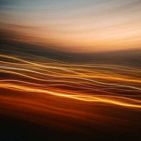 abstract background with smooth lines in orange and yellow colors for design