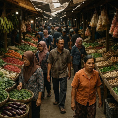 People visit local market in Mandalay, Myanmar. Mandalay is the capital of Myanmar.の写真素材