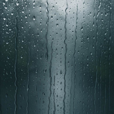 Rain drops on the window. Rain drops on the window. Raindrops on the window.の写真素材