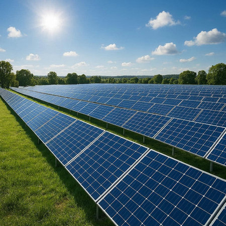 Solar panels, photovoltaic modules for renewable electric production.