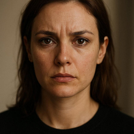 Portrait of a woman with brown hair in a black sweater.