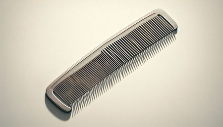 Comb on a white background, close-up. 3d rendering