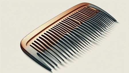 Comb on a white background. 3D illustration. Vintage style.