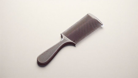 Hair comb on a white background. Hairdresser tool.