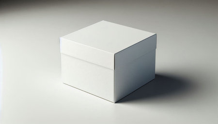 White box isolated on white background. 3D illustration. Top view.の写真素材