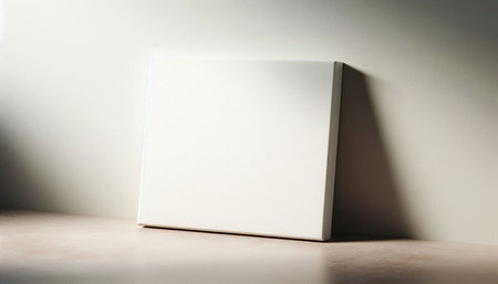 Blank white paper box on wooden table and white wall background.の写真素材