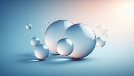 Abstract background with water drops. 3d rendering, 3d illustration.