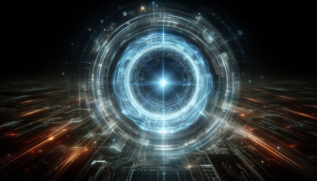 Futuristic technology background ready for presentation, 3d rendering.