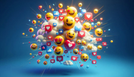 Social media and networking concept. 3D illustration. Social network.の写真素材