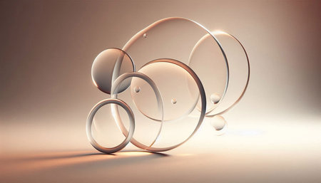 Abstract background with circles. 3d rendering, 3d illustration.