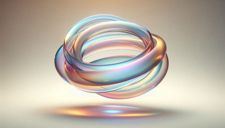 3d rendering, abstract background, multicolored rings, computer generated images
