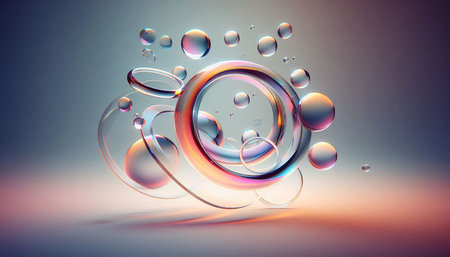 3d illustration of abstract background with bubbles. 3d rendering.